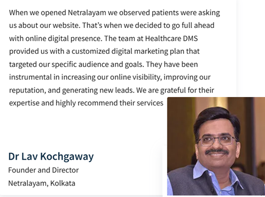 Dr. Lav, Netralayam, Kolkata Testimonial